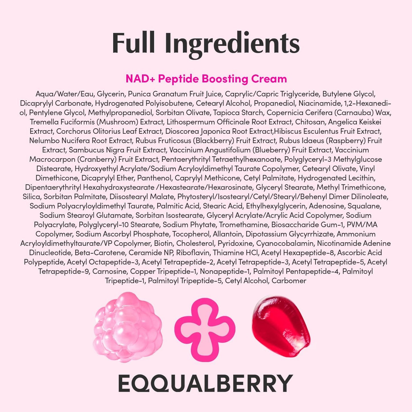 EQQUALBERRY NAD Peptide Boosting Cream 50 ml