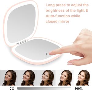 GlowFold™ Rechargeable LED Magnifying Pocket Mirror