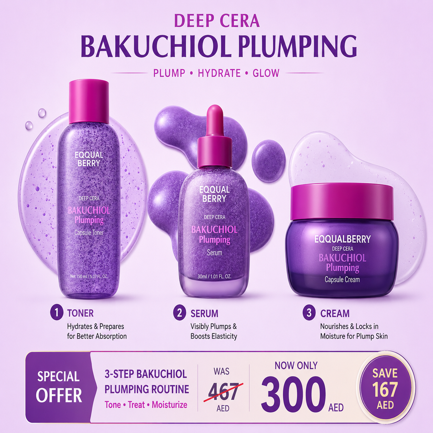 Bakuchiol Plumping 3-Step Routine